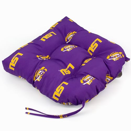 Image of Everything Comfy College Covers LSU Tigers Indoor Outdoor Seat Cushion Patio D Cushion