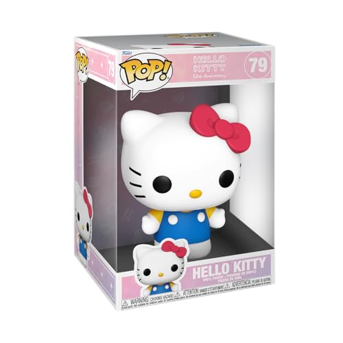 Funko Pop! Jumbo: Hello Kitty 50th - Hello Kitty - Figura de Vinilo Coleccionable - Juguetes para Niños y Adultos - Fans del Anime - Figura Modelo para Coleccionistas y Expositores