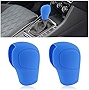 SSNNUU 2Pcs Silicone Car Gear Shift Cover,Great Anti-Slip Automatic Gear Shift Knob Stick Protector for Man&Women Car Decor,Universal Interior Car Accessories for Car SUV Truck (Blue)