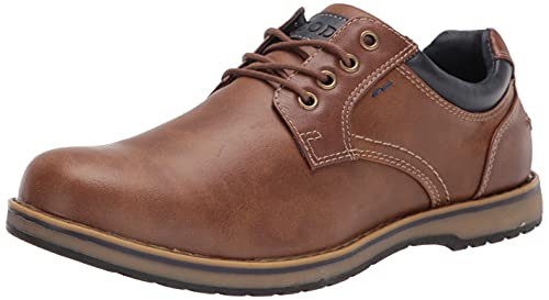 Izod Men's Larry Oxford Flat, Dark Tan, 9.5 #TOP15