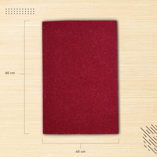 Image of Encasa XO Coir Door Mat for Home Entrance, Anti Slip PVC Back Red