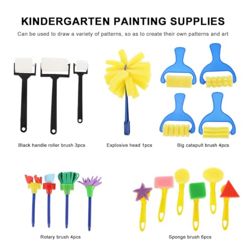 Esponjas de pintura absorbentes Totority con formas variadas para estampar 3