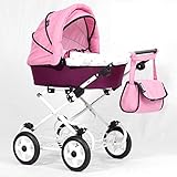 Zekiwa Modell: Looky, Wannenpuppenwagen mit Anhängetasche, Dessin: Brombeere