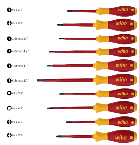 Image of Wiha 32198 Insulated Slim Screwdriver Set, 11-Piece
