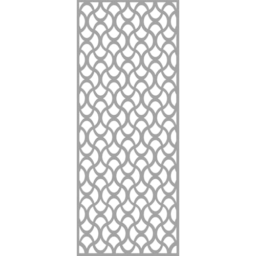 Image of 33 3 /8 inchW x 84 3 /8 inchH x 3 /8 inchT Resort Decorative Fretwork Wall Panels in Architectural Grade PVC