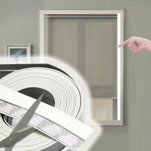 Licht Blokkerende Strips Zijkanten van Jaloezieën Lichtwerend, Extra Lang, Zelfklevende, Knipbare Lichtwerende Strips, Overschilderbare Verduisteringsstangen(White,W4.5 cm (1 3/4"))