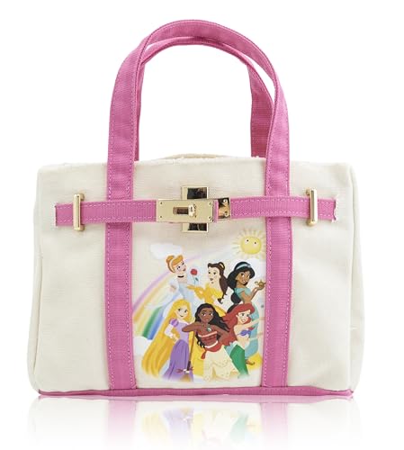 Fast Forward Disney Princess Canvas Tote Bag for Women | Disney Princess Purse Womens Tote Purse Reusable Shopping Bag | Disney Bag and Accessories | Ages 3+
