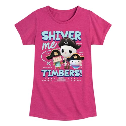 Gabby's Dollhouse - Shiver Me Timbers - Toddler and Youth Girls Fitted Short Sleeve Graphic T-Shirt