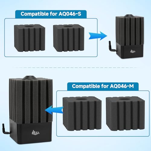 Image of AQQA Aquarium Sponge Filter Replacement Sponge for AQ046-S (2Pack)