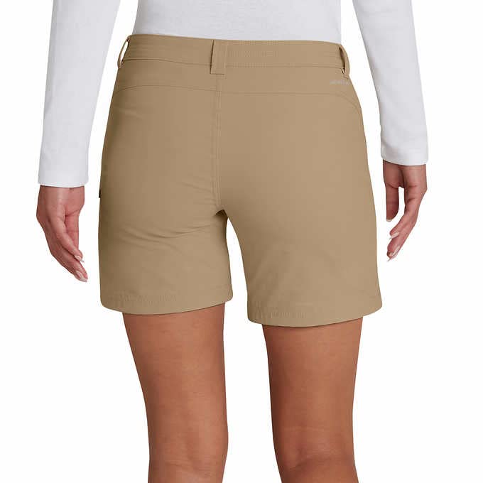 Eddie Bauer Women's Rainier Shorts, Light Khaki, 16, Hiking Shorts