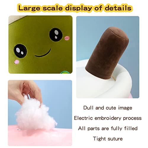 Boba Tea Plush Recheado - Boba Pelúcia Bubble Tea Plushie Travesseiro Recheado Brinquedo Bonito Dos