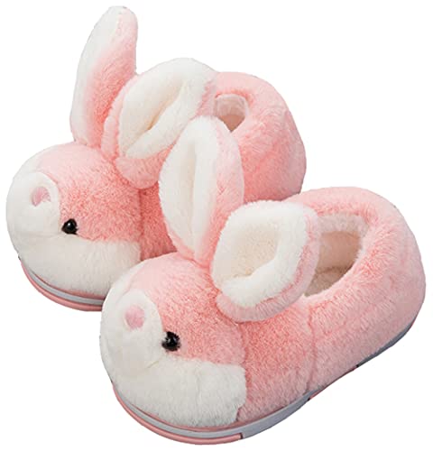 Women Cute Bunny Animals Slippers Interesting Comfortable Soft Plush Slippers Furry Winter Keep warm Man Home Slippers