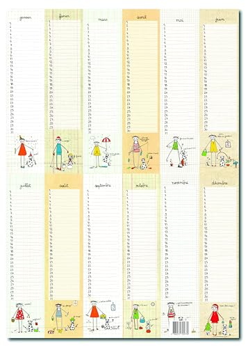 Calendrier Evenement - Calendrier perpetuel Anniversaires & dates importantes | Grand poster souple A2 sans année | Inscriptible Multicolore - -33%
