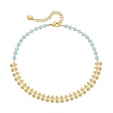 Yumikoo Tobillera chapada en oro de 18 quilates, diseño de ojo malvado, elefante de la suerte, mariposa, mano de Fátima, cruz, árbol de la vida, sol, luna, estrellas, circonita cúbica, para mujer, oro