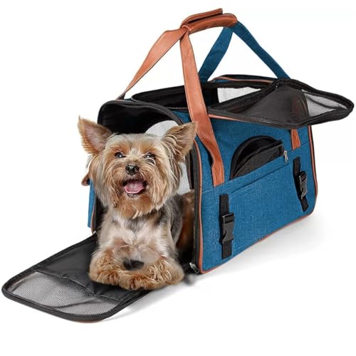 Bolsa Pet Transporte Viagem Mala De Mão Cabine Avião Cães Gatos Luxo Cachorro Passeio Ventilação Tel