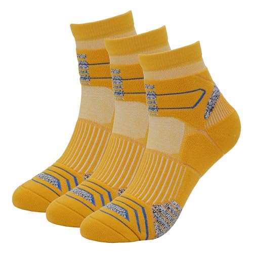 ASTRALUX Running Socks 3 Pairs Cushioned Anti-Blister Athletic Basketball Hicking Socks