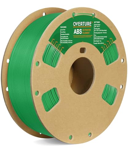 OVERTURE ABS Filament 1.75mm, ABS 1kg Spool (2.2lbs),3D Printer Filament,Dimensional Accuracy +/-...