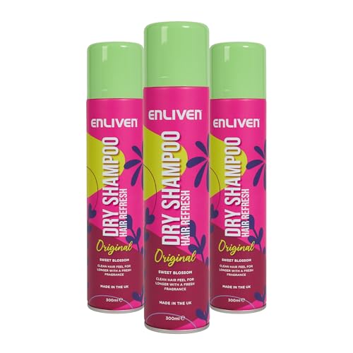 Image of Enliven Dry Shampoo Original - 300mlx3 Pack - Make Your Hair Feel Fresher & Cleaner Between Washes - Dry Shampoo Multipack - Part of Your Hair Care Routine