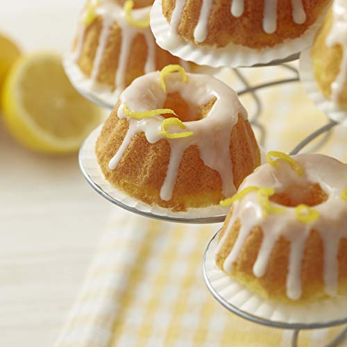 Wilton Non-Stick Mini Fluted Tube Pan, 12-Cavity, Steel, Multi-Cavity Mini Cake Pan, Black #TOP5