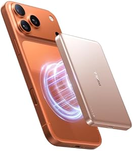 TORRAS MiniMag Powerbank für MagSafe, 10000mAh Slim Induktives Laden Grau