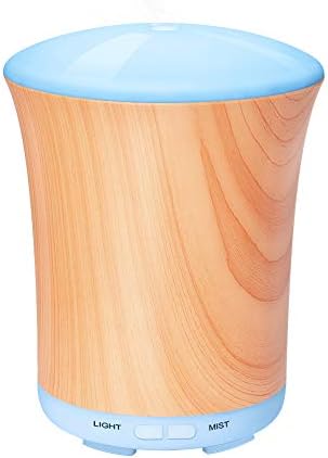 BAXIA TECHNOLOGY Upgraded 200ml Diffusers for Essential Oils, Wood Grain Diffusers Aromatherapy Defusers Ultrasonic Cool Mist Humidifier with Waterless Auto Safety Shut-off & for Baby Home & Office