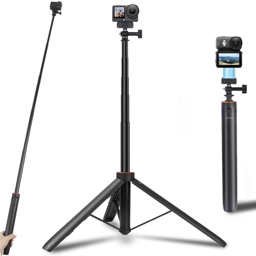 Trépied Selfie Stick pour DJI Action 6 et Osmo Nano avec rotule 360