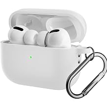 Coverzone For AirPods Pro 2 ile uyumlu K l f Silikon Tam Koruma Kancal  Anahtarl k Comely For Apple Airpods Pro 2 ile Uyumlu Silikon K l f Beyaz