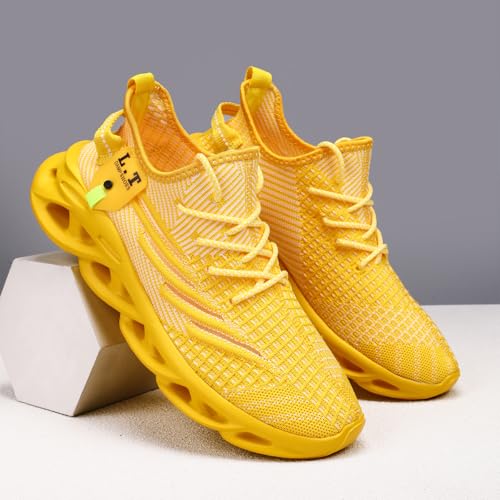 Image of EGMPDA Mens Shoes Running Slip On Tennis Walking Shoes Lightweight Breathable Sneakers for Gym Work Casual Soft Sole Trainers Non Slip Athletic Footwear