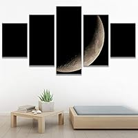 SIGNWIN 5 Panel Canvas Wall Art Astronomy & Space Contemporary Cosmic Dramatic Green Group Photography Realism Ultra for Home Decorations Ready to Hang - 60