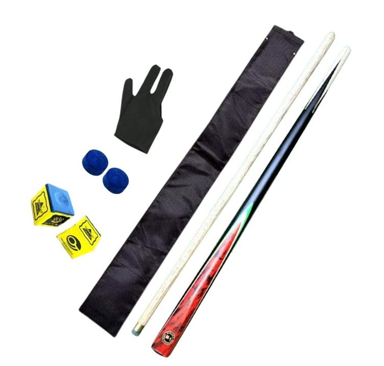 JBB American Pool Cue Stick M1 in 12mm Tip Size with One Black Cue Cover & Glove