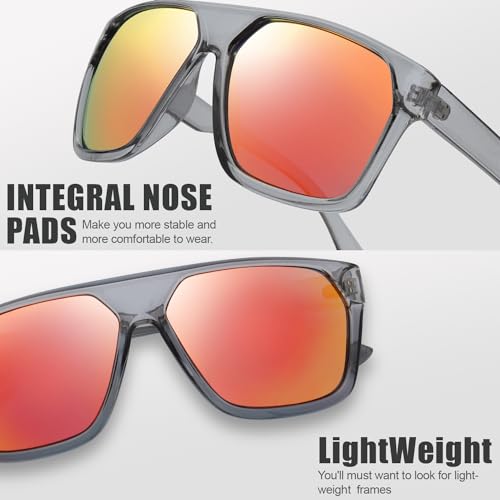 Image of The Fresh Large Oversized Fashion Square Flat Top Sunglasses - Exquisite Packaging