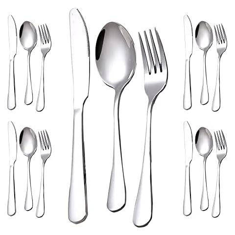 15-Piece Stainless Steel Flatware set Cover