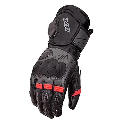 Luva X11 Racer 2 Cano Longo em Couro Com Proteção Motociclista Motoqueiro GGG