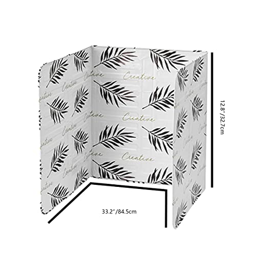 2Pcs Disposable Oil Splash Guard Aluminum Foil Gas Stove Oil Splatter Screen Board Cooking Frying Oil-Proof Splash Kitchen Tool (2Pcs White) #TOP1