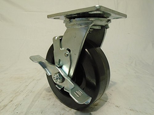 6" X 2" Swivel Casters Phenolic Wheel With Brake (4) 1200Lb Each Tool Box #TOP3