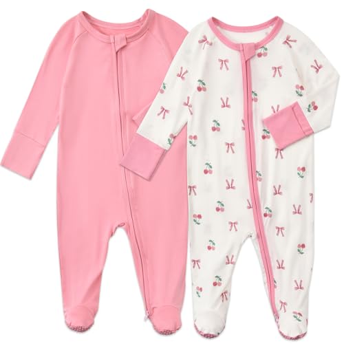 Aablexema printed footie two-packs