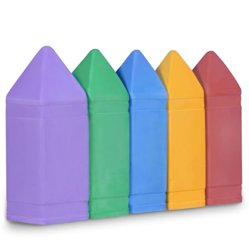 FELIZROCA Jumbo-Kreide für Kleinkinder, Süßigkeiten, 5er Pack, Mehrfarbig, Nicht giftig, Outdoor-Art, Zeichnen