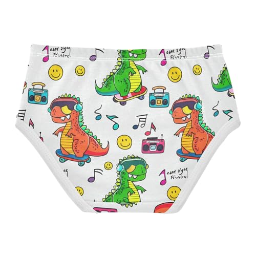Cotton Toddler Girls Underwear Cartoon Dinosaurs White Panties Little Girl Print Kids Briefs Undies 2t2