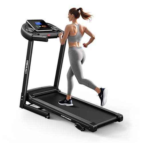 Folding Treadmill with Incline, 3.25HP Quiet Portable Treadmills for Home, Built-in Bluetooth & App Control, LED Dispay, 320LBS Capacity