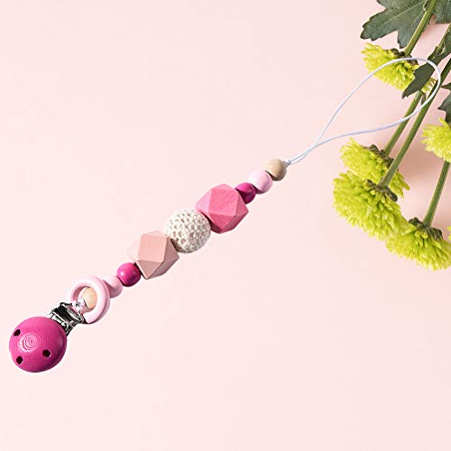 Healifty Clipes de chupeta para bebês com miçangas para dentição, espaçadores multiestilos e suporte