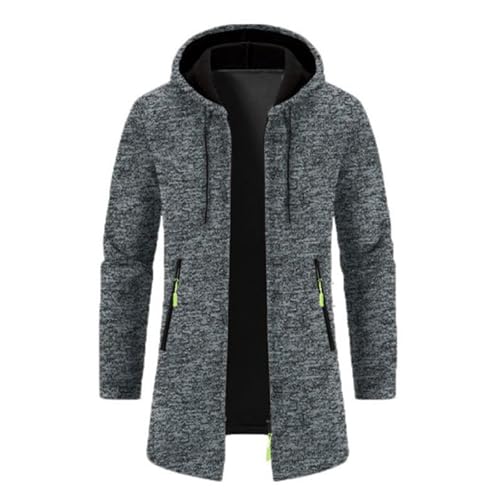 Generisch College Herren Fleecejacke Grau-Weiß Meliert