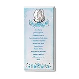 Produkt made in Italy Bild Heilig Kind Hellblau Gebet Ave Maria Silber 925 Holz Größe 13 x 26 Acca 156 C.1