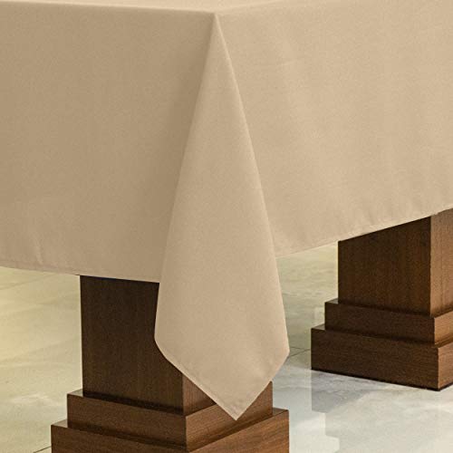 Kadut Rectangle Tablecloth (60 X 102 Inch) Beige Rectangular Table Cloth For 6 Foot Table | Heavy Duty Fabric | Stain Proof Table Cloth For Parties, Weddings, Kitchen, Wrinkle-Resistant Table Cover #TOP1
