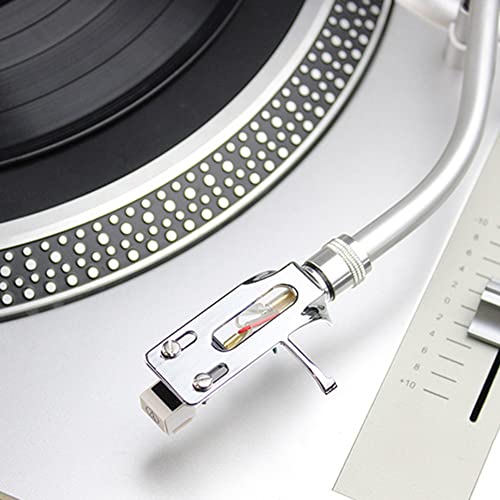 Tocadiscos fonógrafo con aguja de repuesto y soporte para disco de vinilo LP 4