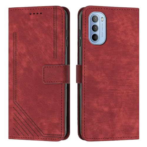 Étui de téléphone à rabat Motorola Moto G52 avec fente for carte et lanière