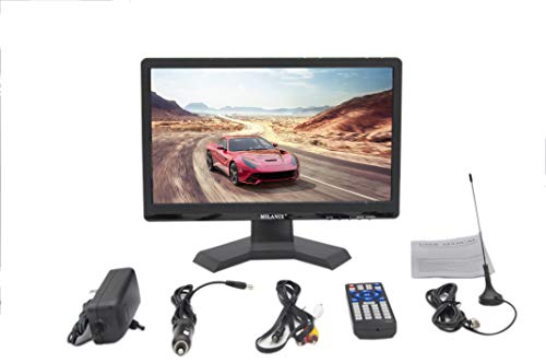 Milanix 15.6\" Portable Widescreen LED HD TV with HDMI, VGA, MMC, FM, USB Card Slot, Built in Digital Tuner, AV Inputs, and Remote Control