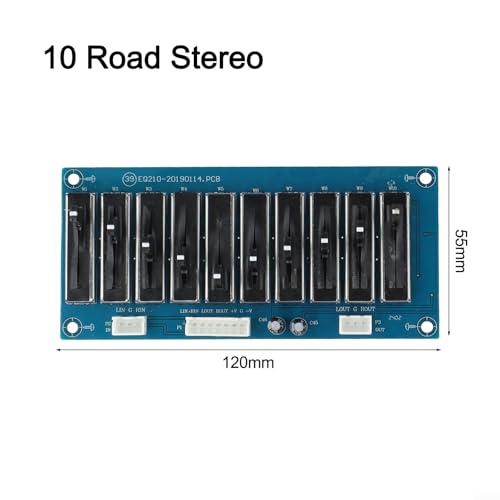 Placa preamplificadora con ecualizador gráfico de 5/10/15 bandas, ajustable por frecuencia, fuente de alimentación dual ±5V a ±15V, entrada y salida para audio de escenario (10 unidades) miniatura 5