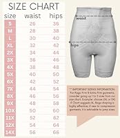 6209 Oberschenkelformer, hohe Taille, Größe S – 15X, hergestellt in den USA, Flex-Fit, keine obere Rolle, fest, extra feste Bauch-Oberschenkel-Kontrolle, Weiss/opulenter Garten, 4X/38 – Ansicht 6