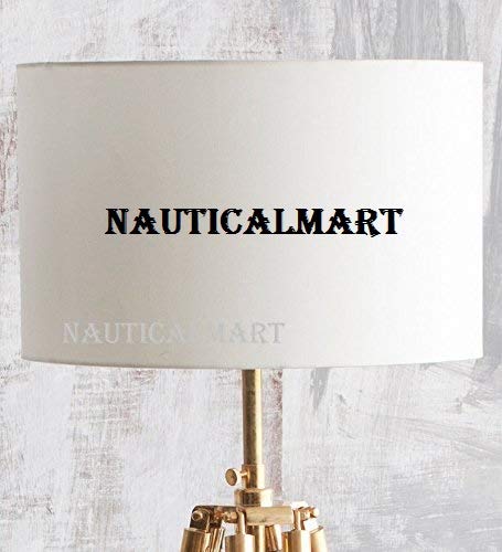 8" Off-White Cotton Straight Drum Lamp Shade By Nauticalmart #TOP1