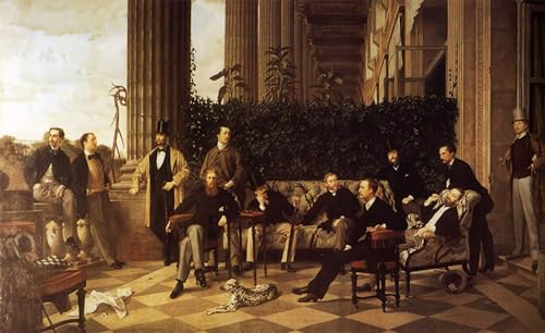 Impression tableaux peinture sur toile le cercle de la rue royale deco 60x90